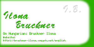 ilona bruckner business card